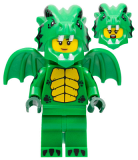 LEGO col409 Green Dragon Costume, Series 23 (Minifigure Only without Stand and Accessories)